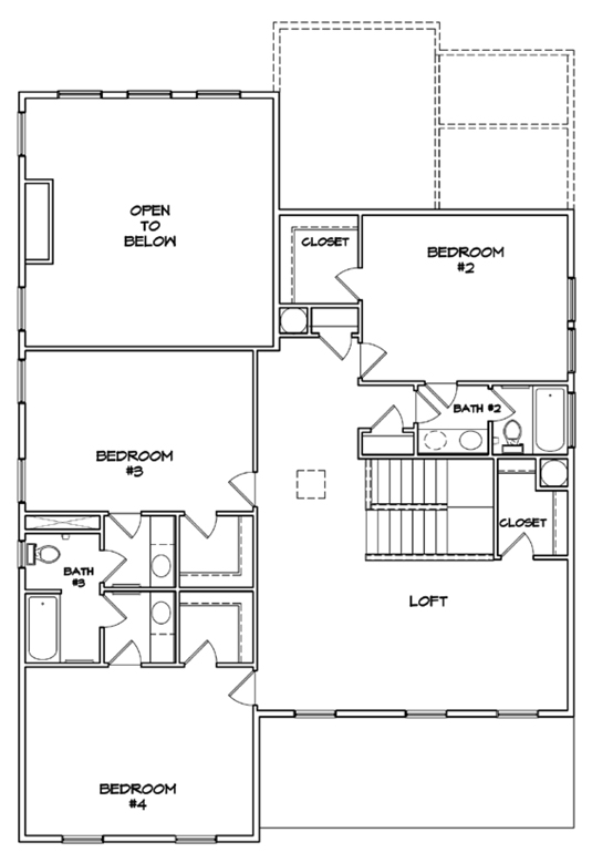 Rosecroft Plan a Dan Ryan Builders Second Floor Plan near Charleston, SC