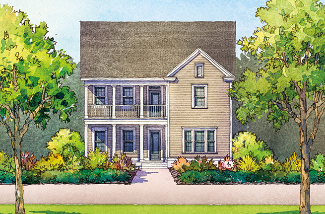 Keeneland Plan a Dan Ryan Builders House Drawing in Summerville, SC