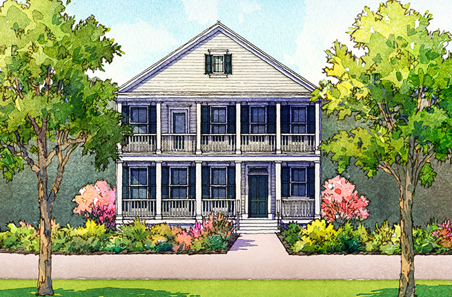Nandina Plan a Sabal Homes House Drawing in Summerville, SC