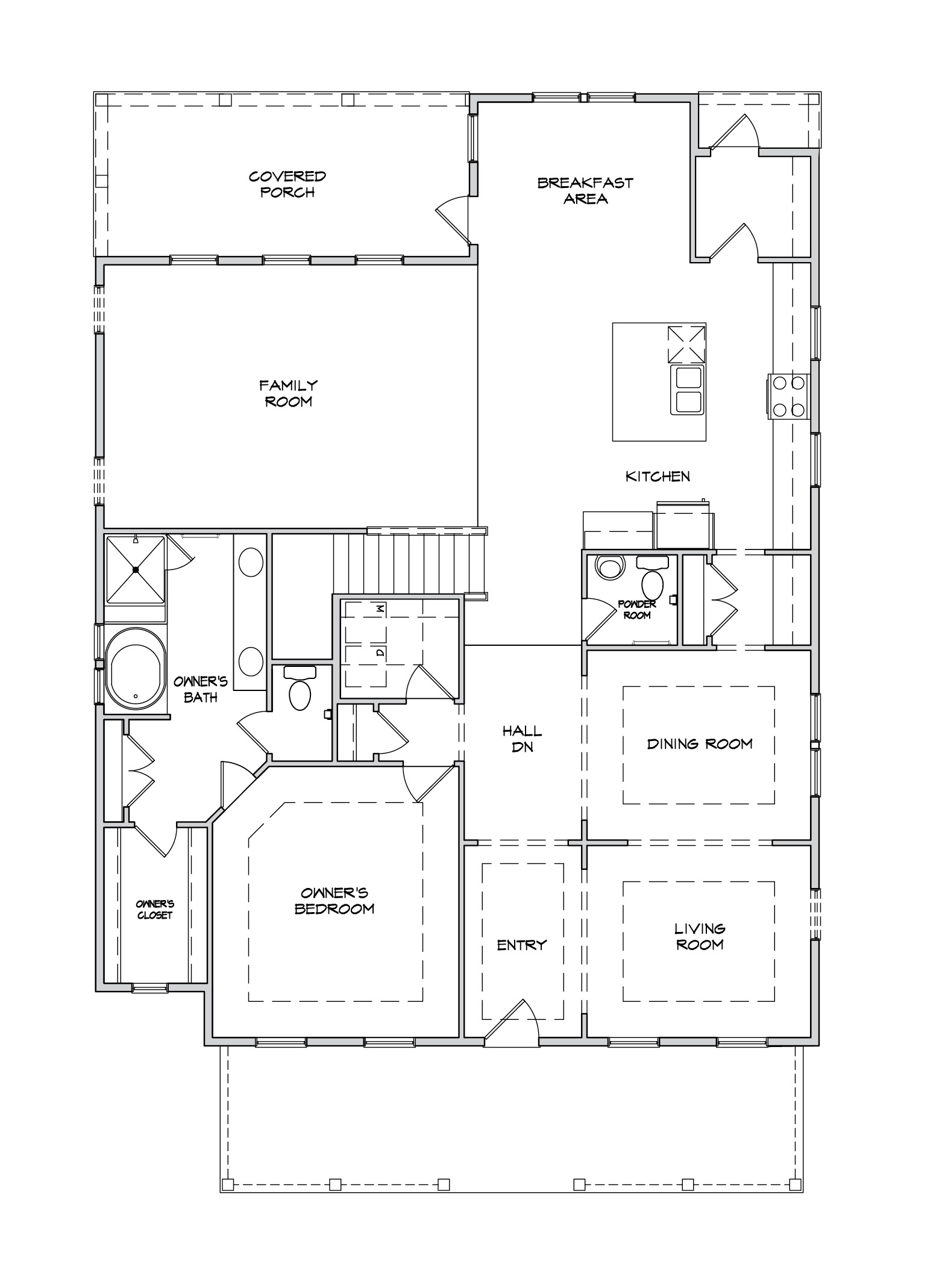 Preakness II Plan a Dan Ryan Builders First Floor Plan near Charleston, SC